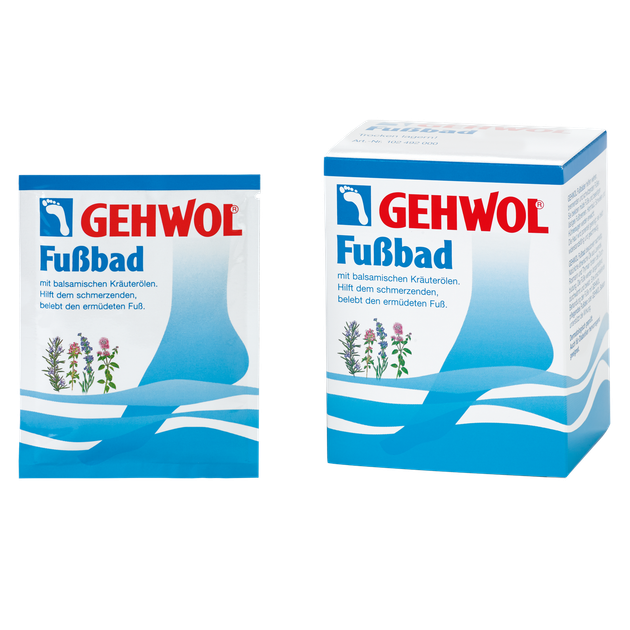Ванна для втомлених ніг Gehwol Fussbad 10 пакетів по 20 г - Фото 1 Ванна для втомлених ніг Gehwol Fussbad 10 пакетів по 20 г - зображення 1