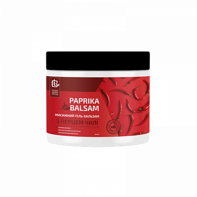 Масажний гель-бальзам dr.Clinic з перцем чилі Paprika Balsam 500 мл - зображення 1