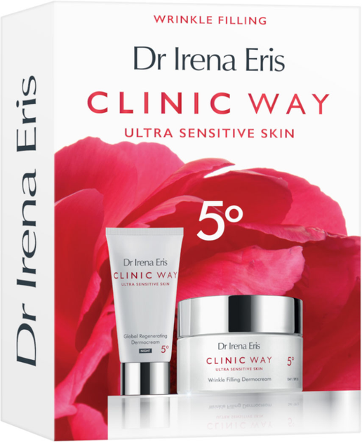 Zestaw do pielęgnacji twarzy Dr. Irena Eris Clinic Way 5° Dermokrem wypełniający zmarszczki na dzień SPF 20 50 ml + Dermokrem globalnie regenerujący na noc 30 ml (5900717020504) - obraz 1