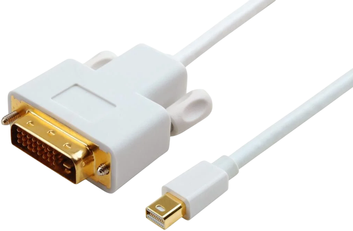 Адаптер MicroConnect mini-DisplayPort 1.2 - DVI-D (24+1) Dual-Link 2 м White (MDPDVI2) - зображення 1