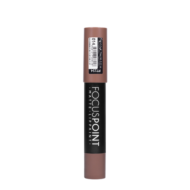 Помада-карандаш для губ TopFace Focus Point Matte матовая PT154 № 14 Темно-бежевый - изображение 4