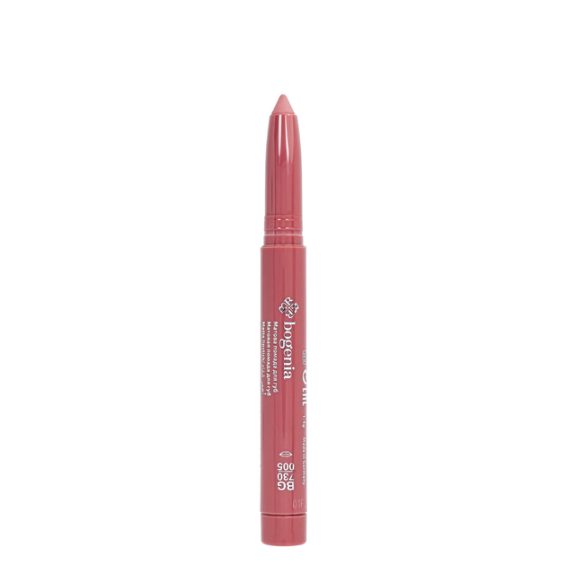 Помада-олівець для губ водостійка Bogenia Velvet Waterproof Matte BG730, 005 Iced Coffee Рожево-бежева - изображение 3