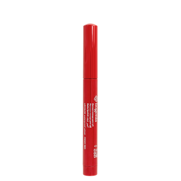 Помада-олівець для губ водостійка Bogenia Velvet Waterproof Matte, 012 Frisky Red Темна червона - зображення 3