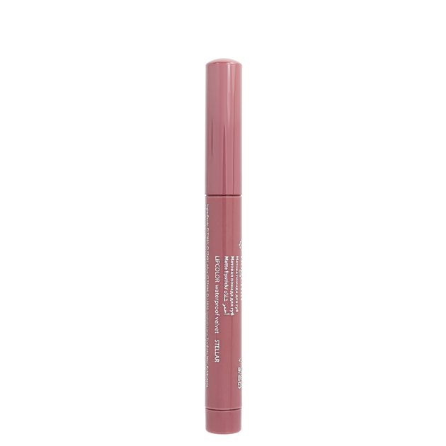 Помада-олівець для губ водостійка Bogenia Velvet Waterproof Matte, 006 Stellar Сіро-рожева - зображення 6