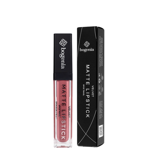 Помада рідка для губ Bogenia Liquid Matte Lipstick Spice Travel BG720, № 006 Dragon Fruit - зображення 5