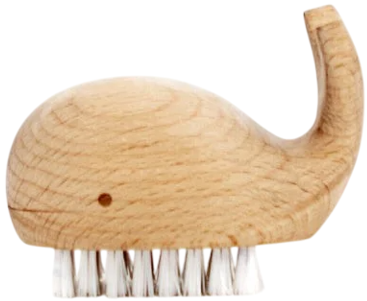 Szczoteczka do paznokci Kikkerland Wooden Whale Nail Brush (0612615068551) - obraz 1