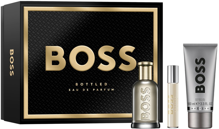 Подарунковий набір для чоловіків Hugo Boss Bottled Парфумована вода 100 мл + Мініатюра Парфумована вода 10 мл + Гель для душу 100 мл (3616305443588) - зображення 1