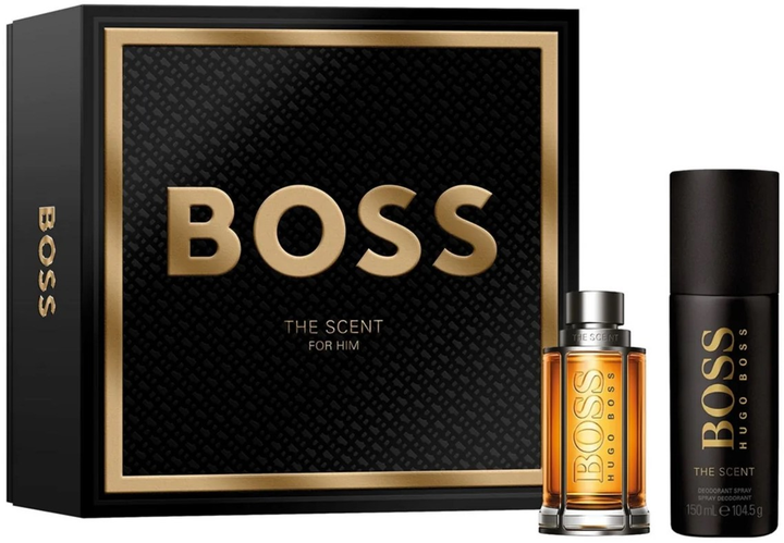 Подарунковий набір для чоловіків Hugo Boss The Scent For Him Туалетна вода 50 мл + Дезодорант 150 мл (3616305439536) - зображення 1