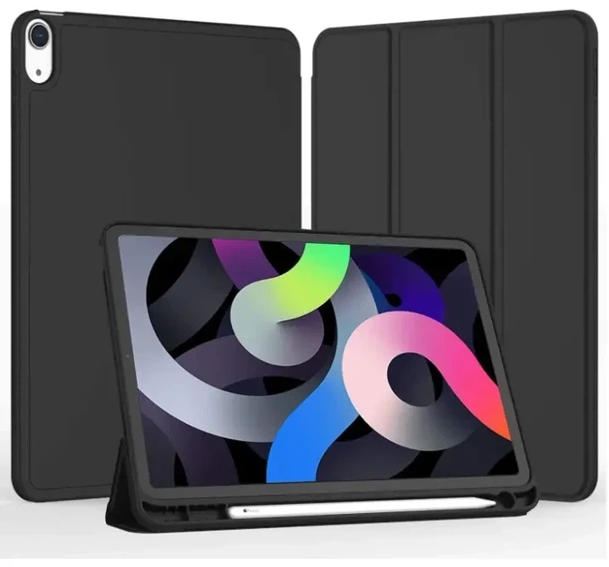Чохол-книжка Еко-шкіра силікон Smart Case Слот Стілус для Apple iPad Air 10.9" 2022 Чорний (03) Black - зображення 2