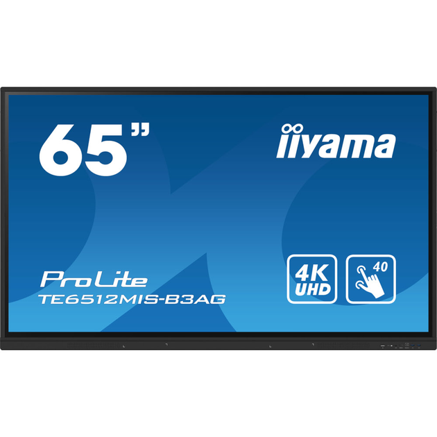 Монитор 65 Iiyama TE6512MIS-B3AG IPS/интерактивный дисплей/Android 11 Черный - изображение 1