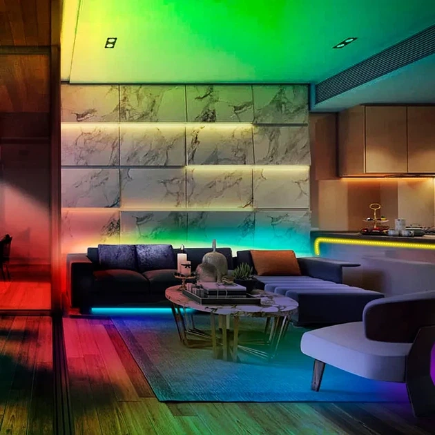 Світлодіодна Led стрічка 15м, Bluetooth, 44 кнопки USB, колір RGB 5050, підключення до смартфона, box - зображення 3
