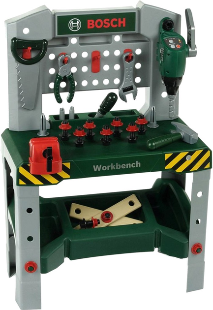 Стіл для дітей Klein Bosch Mini Workbench з інструментами 43 шт (4009847086396) - зображення 1