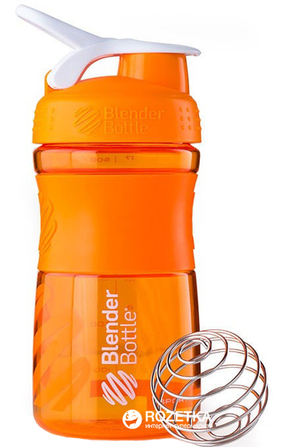 Шейкер BlenderBottle SportMixer с шариком 590 мл Оранжевый (SportMixer ...