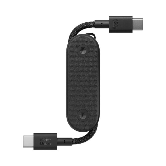 Кабель Native Union Pocket Cable USB-C to USB-C Black (POCK-C-BLK-NP) - Фото 1 Кабель Native Union Pocket Cable USB-C to USB-C Black (POCK-C-BLK-NP) - изображение 1