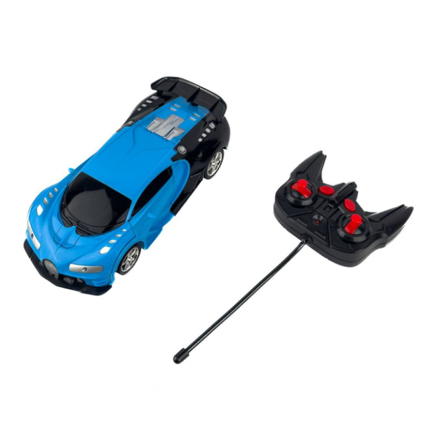 Машина трансформер з пультом та акумулятором Bugatti Veyron robot Синя (D-2019091987) - зображення 4