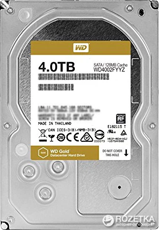 WD GOLD 4TB 2台セット　使用時間25615時間 31138時間 ② Жесткий диск Western Digital Gold 4TB 7200rpm 128MB WD4002FYYZ 3.5