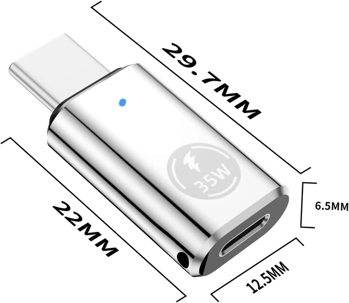 Адаптер перехідник USB Type-C - Lightning 35W PD Fast Charging Gray - зображення 4
