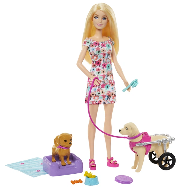 Lalka z akcesoriami Mattel Barbie i piesek na wózku 29 cm (0194735192243) - obraz 4
