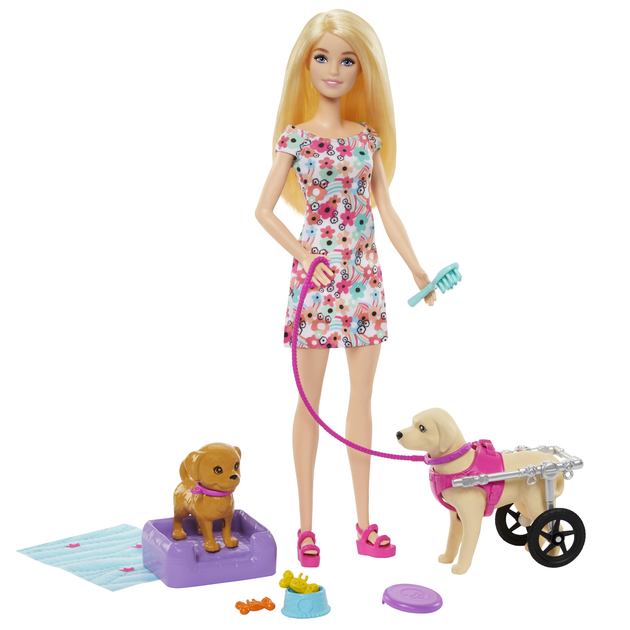 Lalka z akcesoriami Mattel Barbie i piesek na wózku 29 cm (0194735192243) - obraz 4