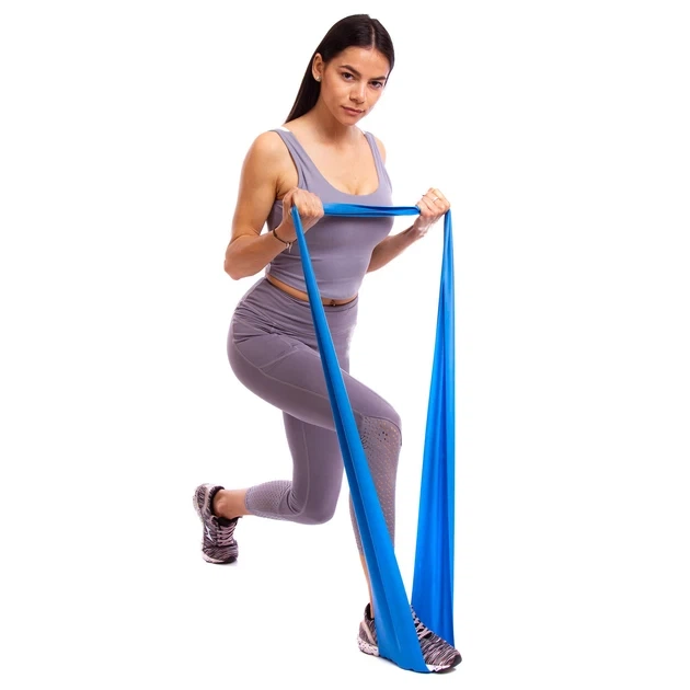 Еластична стрічка еспандер для йоги та фітнесу Yoga Tape 150 см - изображение 7