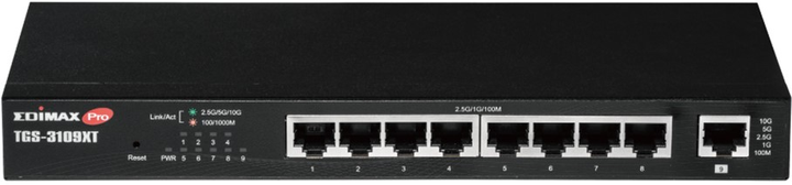 Switch Edimax 8-Port 2.5GbE with 1 10GbE Multi-Gigabit Port Black (TGS-3109XT) - obraz 2