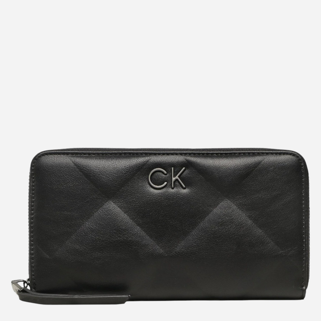 Portfel damski Calvin Klein Re-Lock Quilt Za Wallet LG Wallet Czarny (5905655074947) - obraz 1