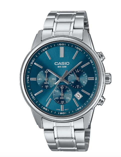 Мужские часы CASIO MTP-E515D-2A1VDF в корпусе из нержавеющей стали ...