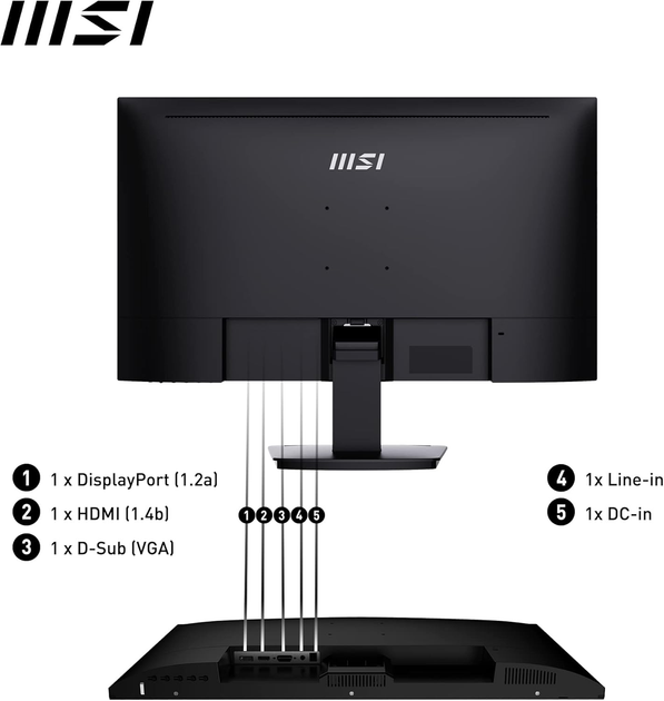 Монітор 27" MSI Professional PRO MP275Q - 2K QHD / IPS / 100Hz / 8-Bit + FRC / sRGB 100% / Anti-Flicker / Less Blue Light / Speaker 2W - зображення 4