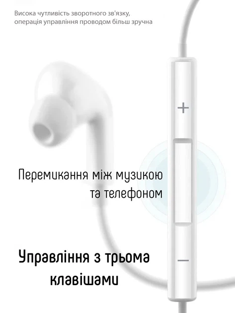 Наушники проводные для айфона вакуумные 1.2 метра гарнитура с микрофоном для Apple iPhone с разъёмом Lightning KL-O84L White - изображение 4
