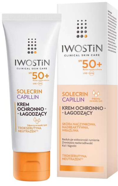 Krem przeciwsłoneczny Iwostin Solecrin Capillin ochronno-łagodzący Spf 50+ 50 ml (5902502602223) - obraz 1