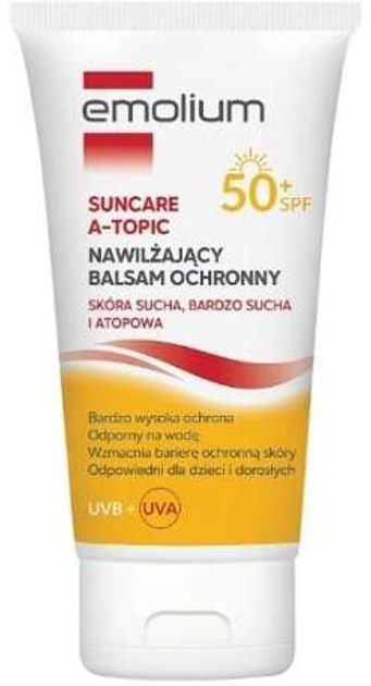 Balsam przeciwsłoneczny Emolium Suncare A-Topic do skory suchej atopowej nawilżający Spf 50+ 150 ml (5907734714461) - obraz 1