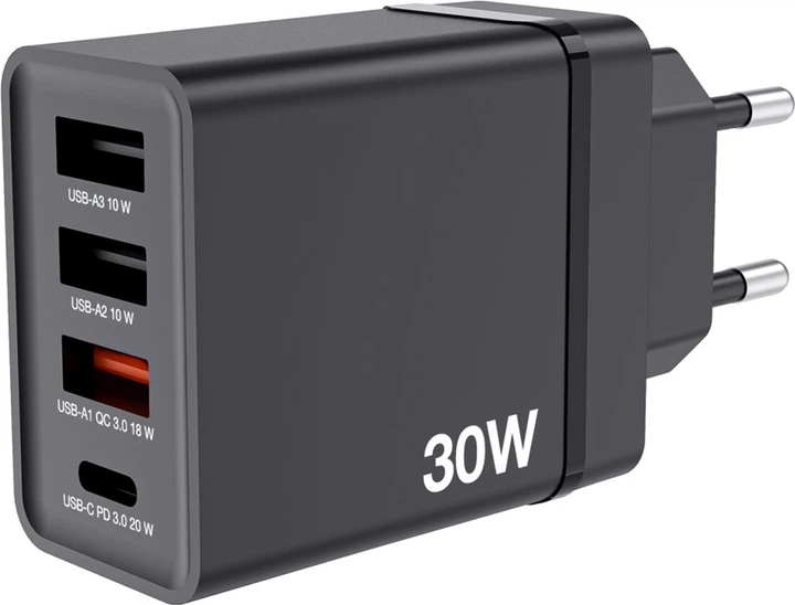Ładowarka sieciowa Verbatim USB 30W, PD 3.0/QC 3.0 Black (49700) - obraz 2