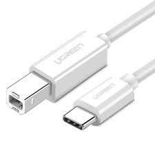 Кабель для принтера или сканера UGREEN US241 USB-C to USB 2.0 Print Cable 1.5m белый 40417 - изображение 2
