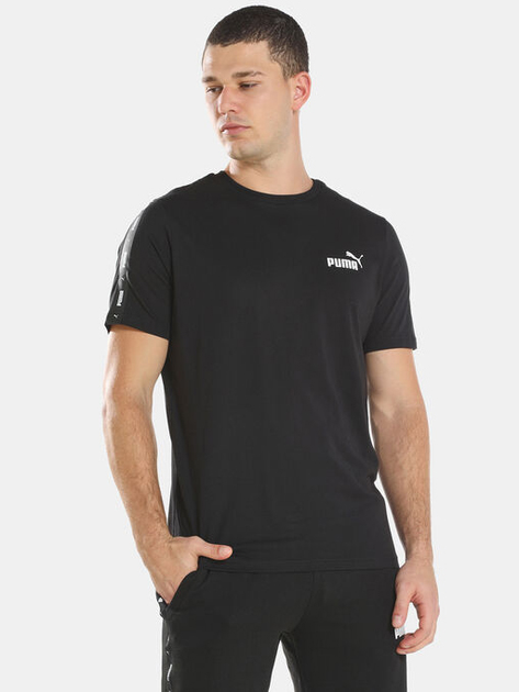 Футболка бавовняна довга чоловіча Puma T-Shirt 847382 01 L Чорна (4064535400564) - зображення 1