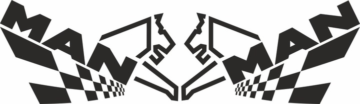 Наклейка на Авто / Грузовики / Фуры / Стекло / Кузов " Наклейки MAN на дверь - ТИП2 " 2 шт черный цвет - изображение 4