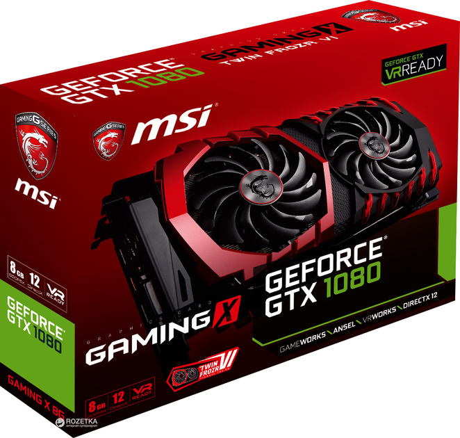 y*6様 MSI GeForce GTX 1080 GAMING X 8G ID Видеокарта MSI PCI-Ex GeForce GTX 1080 Gaming X 8GB GDDR5X