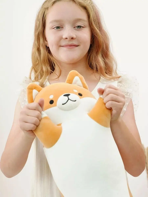 Мягкая игрушка подушка антистресс Собака Корги Батон 70 см Hug подушка обнимашка Коричневый (TG-7105) - изображение 3