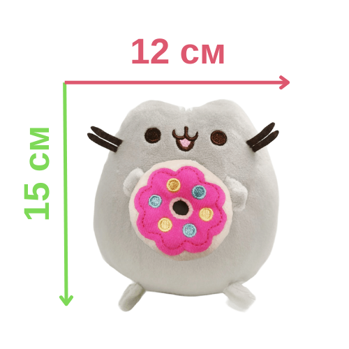 Комплект Мягкая игрушка Pusheen cat Кот c пончиком 15х12 см и Пушин Кет Лев 10х7 см Юла в подарок n-12406 - Фото 2 Комплект Мягкая игрушка Pusheen cat Кот c пончиком 15х12 см и Пушин Кет Лев 10х7 см Юла в подарок n-12406 - изображение 2