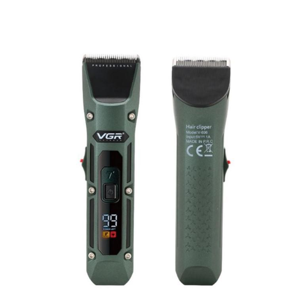 Профессиональная аккумуляторная машинка для стрижки VGR V-696 Professional с индикатором заряда и 4 насадками - изображение 2