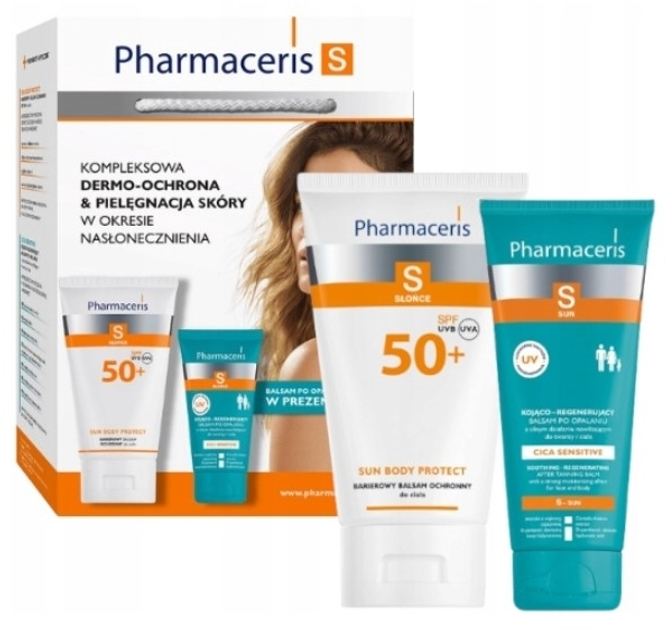 Набір для засмаги Pharmaceris S бар'єрний лосьйон для тіла SPF50 150 мл + заспокійливий лосьйон, що омолоджує 50 мл (5900717140677) - зображення 2