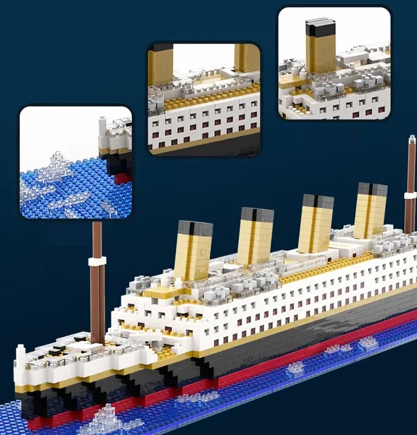 Конструктор корабель Titanic (1878 деталей) - Фото 8 Конструктор корабель Titanic (1878 деталей) - зображення 8