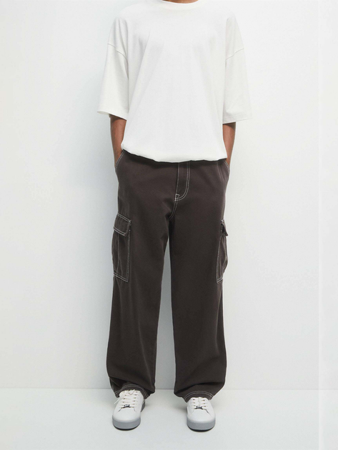 Джинсы Regular fit мужские Pull & Bear XAZ484582OJYP 42 Темно ...