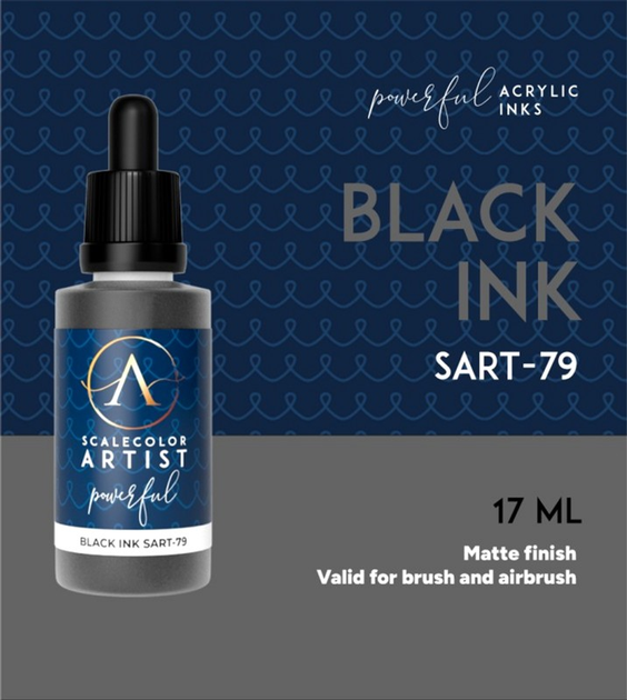 Фарба Scale75 Artist Range 17 мл Black Ink (8435635306319) - зображення 3