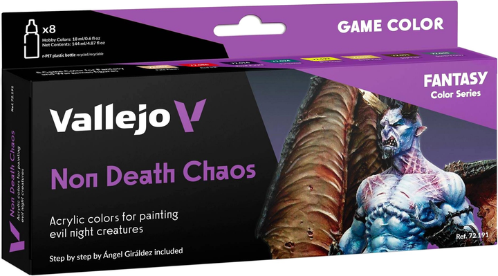 Набір акрилових фарб Vallejo Game Color 72.191 Non Death Chaos 8 шт x 18 мл (8429551721912) - зображення 1