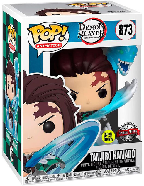 Figurka Funko POP Animation Demon Slayer Kimetsu No Yaiba 873 Tanjiro Kamado Exclusive świecąca w ciemności 9 cm (0889698496803) - obraz 1