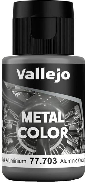 Farba Vallejo Metal Color 77.703 32 ml Dark Aluminium (8429551777032) - obraz 1