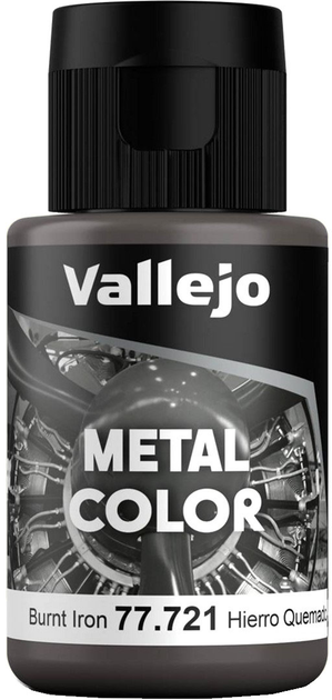 Фарба Vallejo Metal Color 77.721 32 мл Burnt Iron (8429551777216) - зображення 1