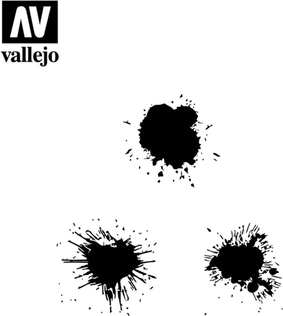 Szablon Vallejo ST-TX005 Stencils Paint Stains 1:35 (8429551986663) - obraz 3