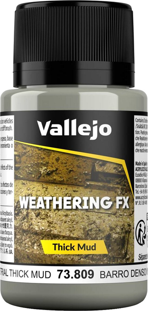 Акрилова фарба Vallejo Weathering FX Thick Mud 73.809 40 мл Industrial (8429551738095) - зображення 1