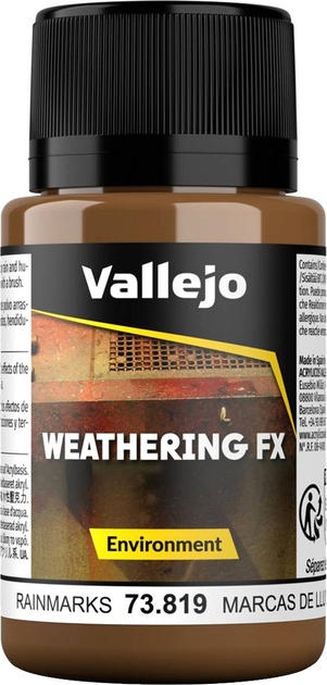 Акрилова фарба Vallejo Weathering FX Environment 73.819 40 мл Rain Marks (8429551738194) - зображення 1